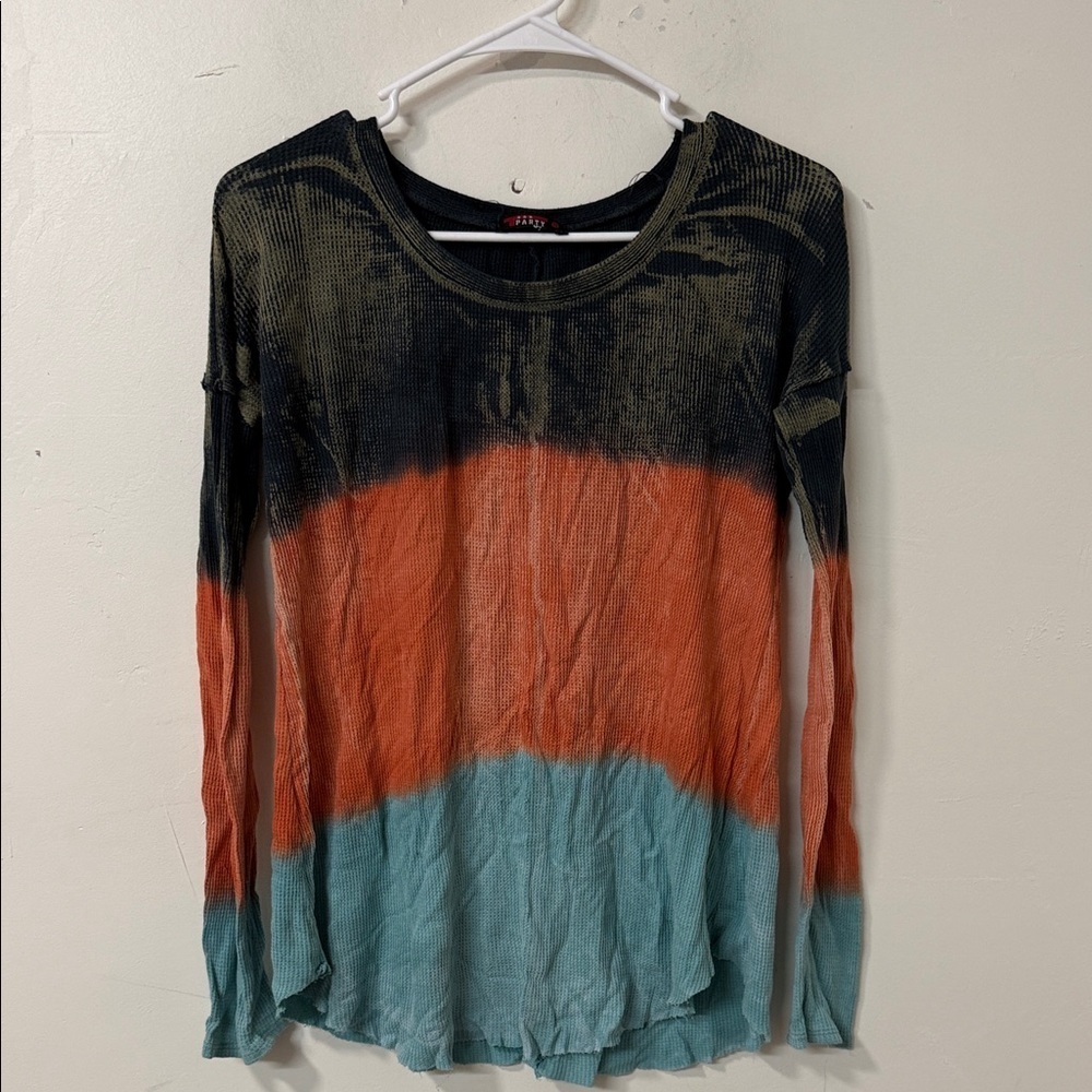 Chic Multicolor Long Sleeve Top